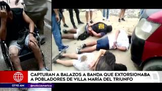 Capturan a balazos a banda de extorsionadores en Villa María del Triunfo 