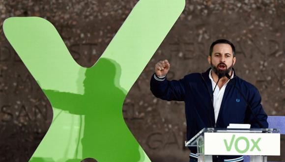 El líder de Vox, Santiago Abascal. (Foto: AFP)