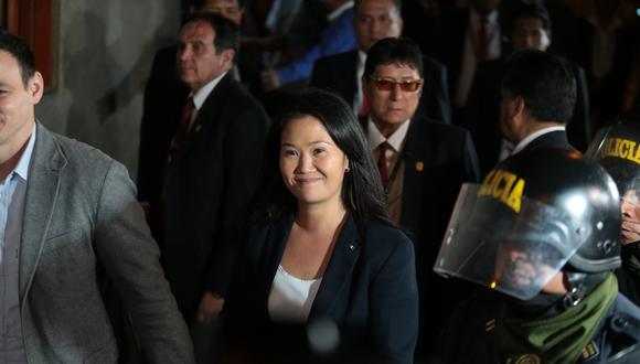 La lideresa de Fuerza Popular, Keiko Fujimori, es investigada por presunto lavado de activos. (Foto: Hugo Pérez / GEC)