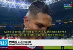 Paolo Guerrero es criticado por reclamos sobre el árbitro tras derrota ante Palmeiras