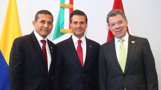 Ollanta Humala se reunió con presidentes de México y Colombia