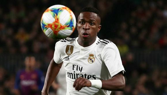 Vinicius habló sobre Lionel Messi, quien el último fin de semana se erigió como figura de la jornada por su triplete en el Ramón Sánchez Pizjuán. (Foto: EFE)