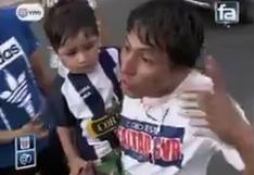 Alianza Lima: policía agrede a hincha con niño en brazos