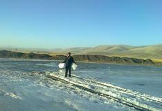 Clima: Heladas congelaron ríos y lagunas en Puno