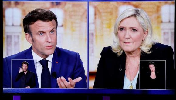 Emmanuel Macron y Marine Le Pen definen la segunda vuelta presidencial en Francia. (AFP).