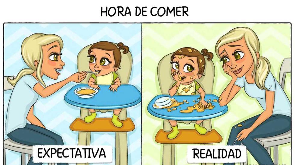 Expectativa vs Realidad: La maternidad en divertidos dibujos | VIU | EL  COMERCIO PERÚ