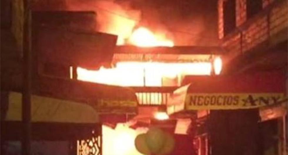 Incendio en mercado central de Nueva Cajamarca, región San Martín, dejó 26 heridos y 304 puestos destruidos. (Foto: Agencia Andina)