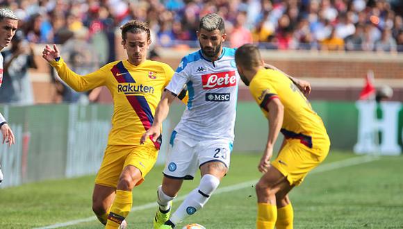 Barcelona vs. Napoli: el encuentro se juega el próximo 25 de febrero en Italia (Getty)