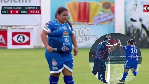 Gloria Chicas es una futbolista que destaca en la Primera División de El Salvador, pero el pasado fin de semana recibió críticas por su sobrepeso. (Foto: Canal 4 El Salvador | Facebook).
