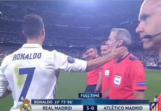 Real Madrid vs Atlético Madrid: así se retiró del campo Cristiano Ronaldo
