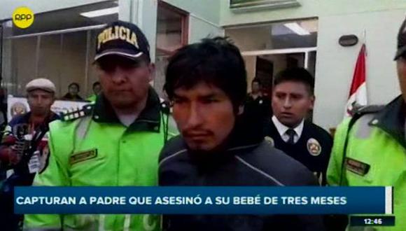 Rubén Corahua Nina es acusado del delito de parricidio en agravio de su bebe de tres meses de nacida (Captura: RPP Noticias)