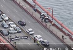 Manifestantes propalestinos bloquean el puente Golden Gate para protestar contra la guerra en Gaza