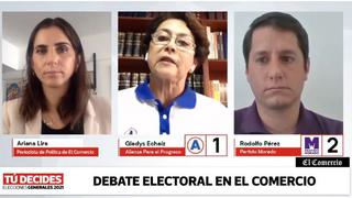 Así fue el debate de los candidatos Gladys Echaíz y Rodolfo Pérez en El Comercio