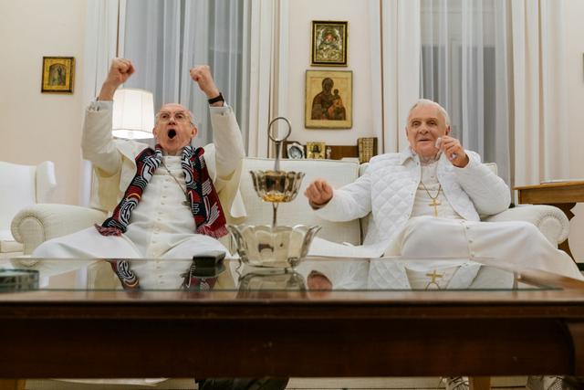 Anthony Hopkins y Jonathan Pryce protagonizan esta película del realizador brasileño Fernando Meirelles ("Ciudad de Dios"). (Fuente: Netflix)