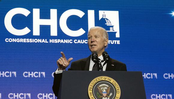 El presidente de los Estados Unidos, Joe Biden, pronuncia un discurso en el Centro de Convenciones Walter E. Washington en Washington, DC, EE.UU., el 21 de septiembre de 2023. (Foto de EFE/EPA/Ron Sachs)