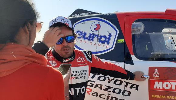 El piloto español que debuta en el Dakar y no ha sido ajeno a la pena del fallecimiento de Paulo Gonçalves. (Foto y video: Christian Cruz Valdivia, enviado especial de El Comercio)