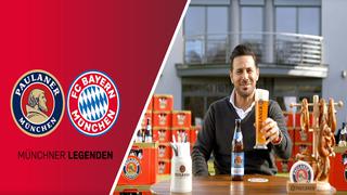 Pizarro participó en la publicidad para anunciar el nuevo socio del equipo de leyendas de Bayern
