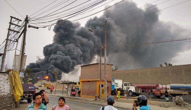 Incendio en Huachipa moviliza a seis unidades de los bomberos