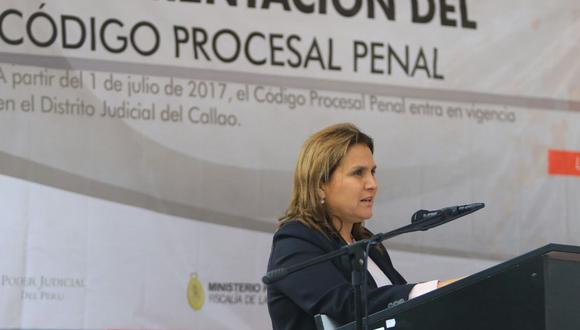 La ministra de Justicia participó hoy en la implementación del Nuevo Código Procesal Penal en el Callao. Allí evitó pronunciarse sobre un eventual indulto a Alberto Fujimori. [Foto Minjus]