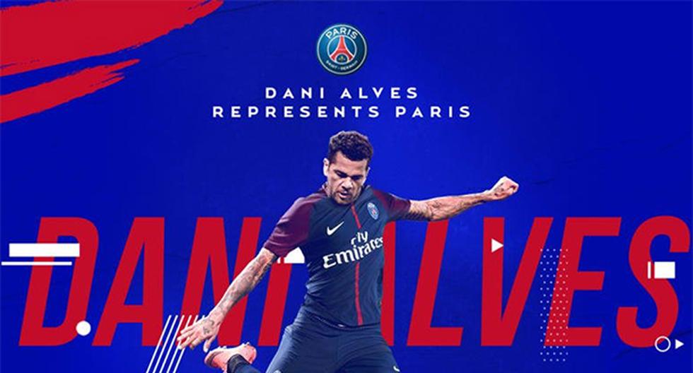 El Paris Saint Germain hizo oficial la contratación de Dani Alves hasta el 2021. De esta manera, el lateral brasileño no se reencontrará con Guardiola en el Manchester City. (Foto: Twitter - PSG)