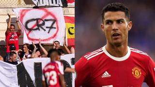 Hinchas de Atlético de Madrid se manifiestan en contra de una posible llegada de Cristiano Ronaldo
