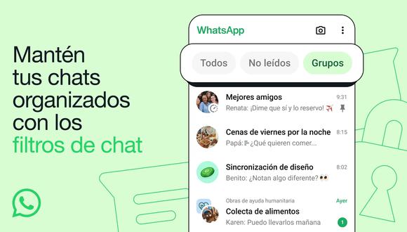 WhatsApp: encontrar mensajes ahora es más fácil con su nueva herramienta de filtros de búsqueda. (Foto: WhatsApp)