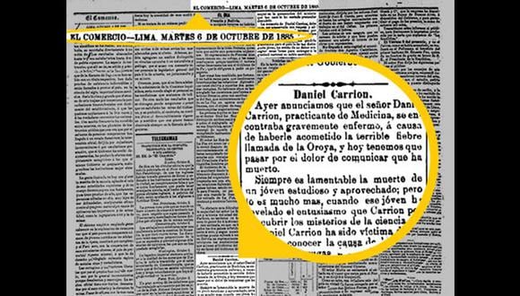 Daniel Alcides Carrión: A 130 años de su muerte