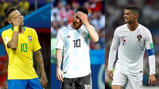 Rusia 2018: Neymar, Messi y Cristiano Ronaldo se despidieron del Mundial con estos números