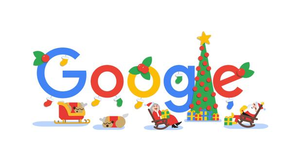 Google presentó una serie de tres doodles para contar la aventura de Papá Noel durante la Navidad de este año para desear: Felices fiestas 2018.