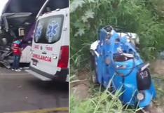Ica: dos heridos deja un triple choque ocurrido en la Panamericana Sur