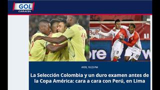 Perú vs. Colombia: así informan las portadas cafeteras acerca del partido amistoso | FOTOS