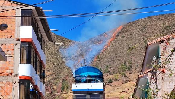 Incendio forestal Cusco. (Foto: cortesía Juan Sequeiros)