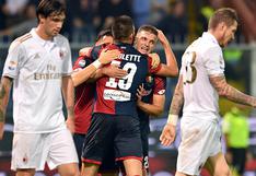 AC Milan, sin Gianluca Lapadula, fue goleado por el Genoa en la Serie A