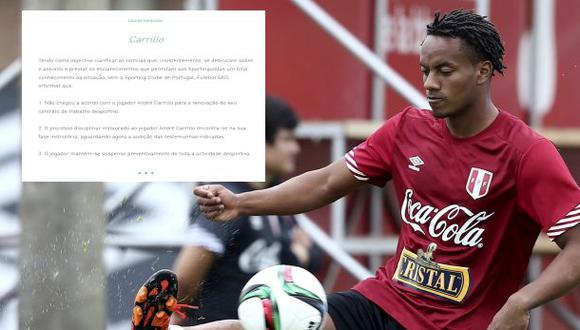 André Carrillo: Sporting de Lisboa aclaró su situación