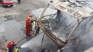 La Victoria: así quedó el bus interprovincial incendiado [FOTOS]