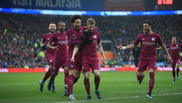 Manchester City venció 2-0 a Cardiff City con golazo de De Bruyne. (Foto: AFP)