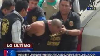 Asalto a Banco de la Nación: PNP captura a uno de los presuntos delincuentes