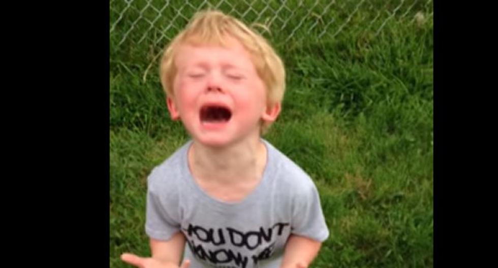 La reacción de este niño al pisar excremento de perro se ha convertido en viral. (Foto: Captura)