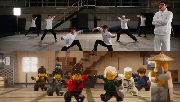 Jackie Chan y su equipo realizan las acrobacias que ayudaran a los animadores a dar vida a la película. (Foto: captura de YouTube)