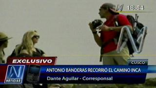 Antonio Banderas recorrió el Camino Inca con su hija