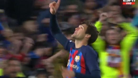 Gol de Marcos Alonso y dedicatoria a su padre en el cielo: mira el 1-0 de Barcelona vs United por Europa League | Foto: captura