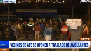 Vecinos de Ate y comerciantes de Las Malvinas protestan contra iniciativa de Jorge Muñoz para trasladar a ambulantes 