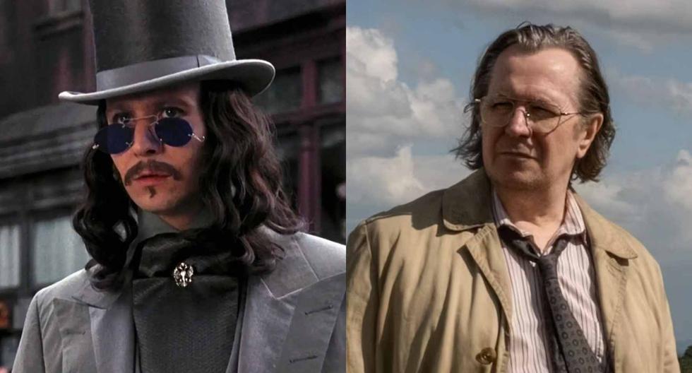 Gary Oldman en dos momentos de su vida. A la izquierda, como el conde Vlad Tepes en "Drácula" (1992). A la derecha, el actor caracterizado como el espía Jackson Lamb en "Slow Horses" (2022).