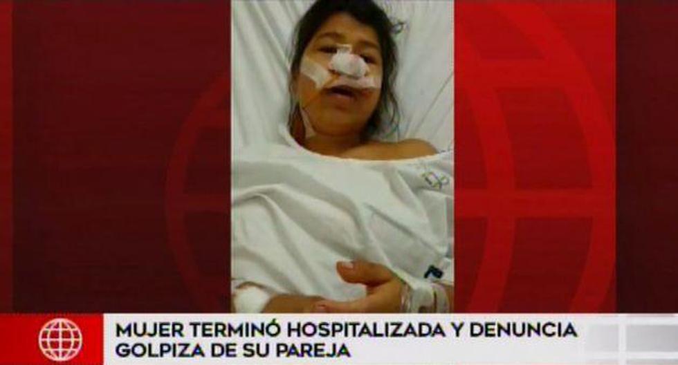Geraldine Muñoz Legua interpuso la denuncia en la comisaría de Pachacámac&nbsp;(Captura: América Noticias)