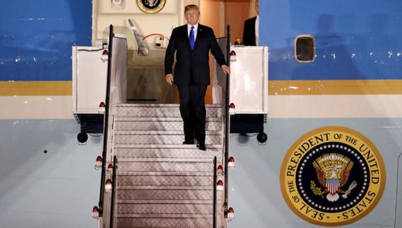 Donald Trump llegó a Singapur después de que lo hiciera Kim Jong-un. (Foto: Reuters)