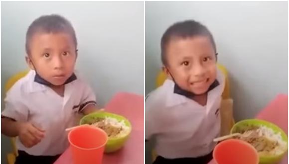 Niño se vuelve viral al guardar su comida para llevársela a su madre. (Foto: VIVIR SABROSO / YouTube)