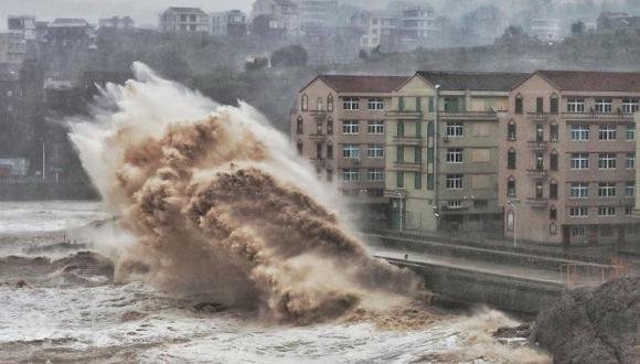 Se esperaba que el tifón Lekima golpeara la provincia oriental de Zhejiang con fuertes vientos y lluvias torrenciales. (Foto: AFP)
