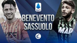 Benevento, con Gianluca Lapadula, perdió 1-0 ante Sassuolo en partido por la fecha 11 de la Serie A
