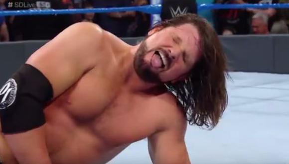 WWE SmackDown Live: Aj Styles venció a Baron Corbin. (Foto: Captura)