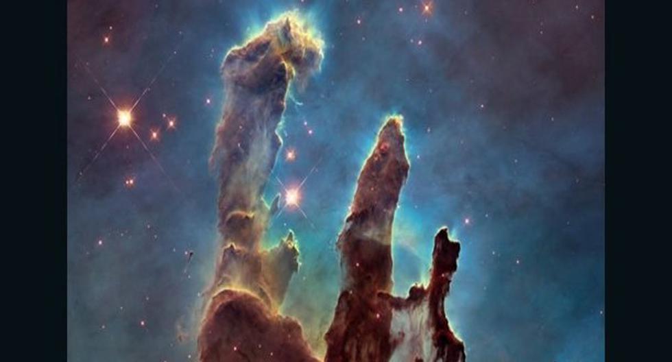 Los llamados Pilares de la Creación son una nube de gas en la que nacen estrellas.